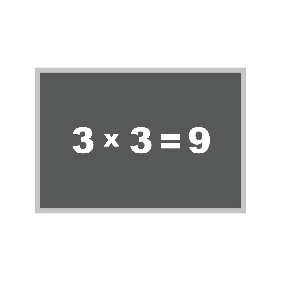 icono aritmético plano en escala de grises vector