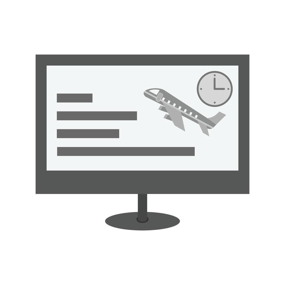 Online Information Flat Greyscale Icon vector