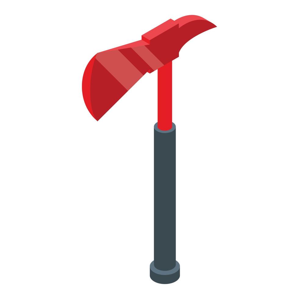 Rescuer axe icon, isometric style vector