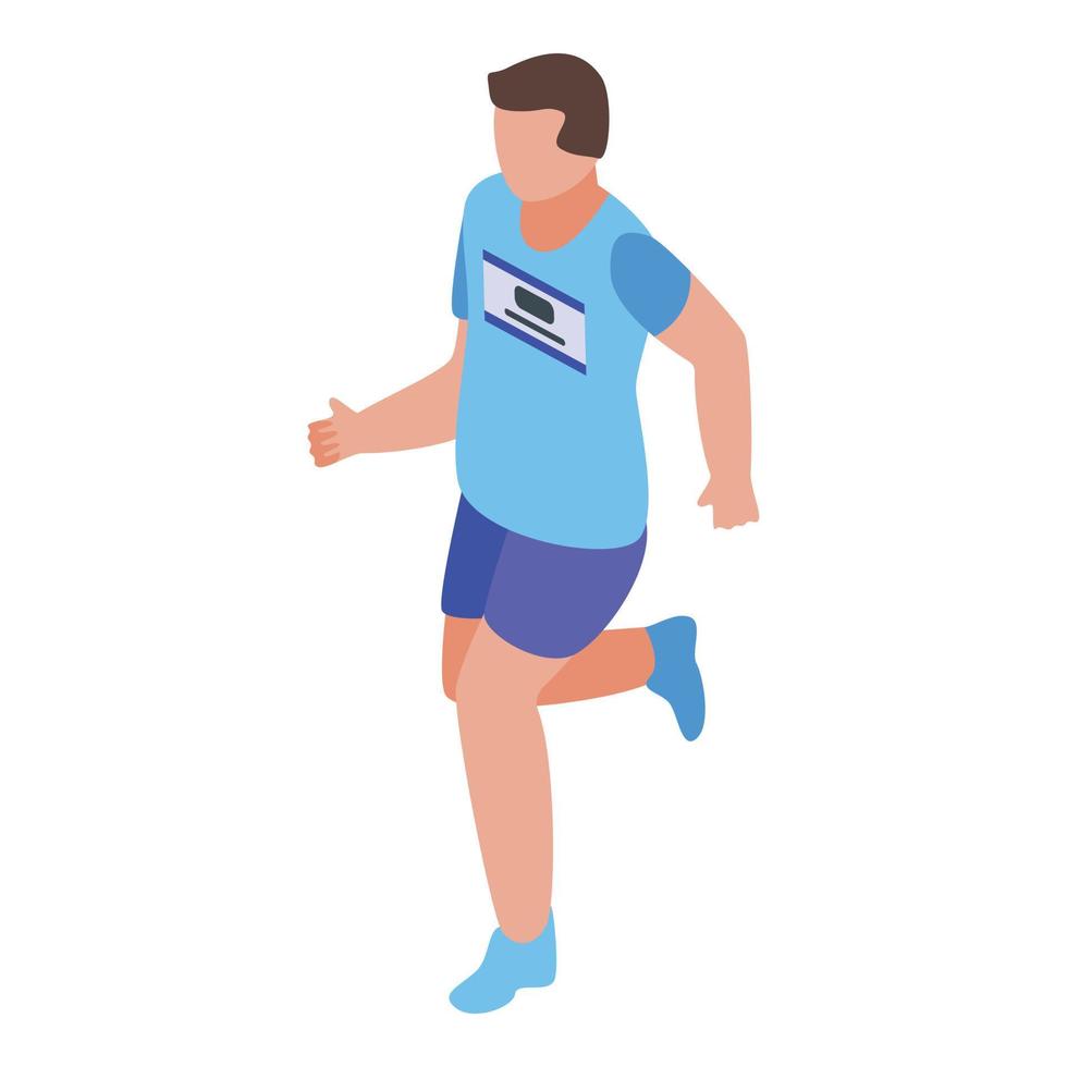 Weekend sport running icon, isometric style vector