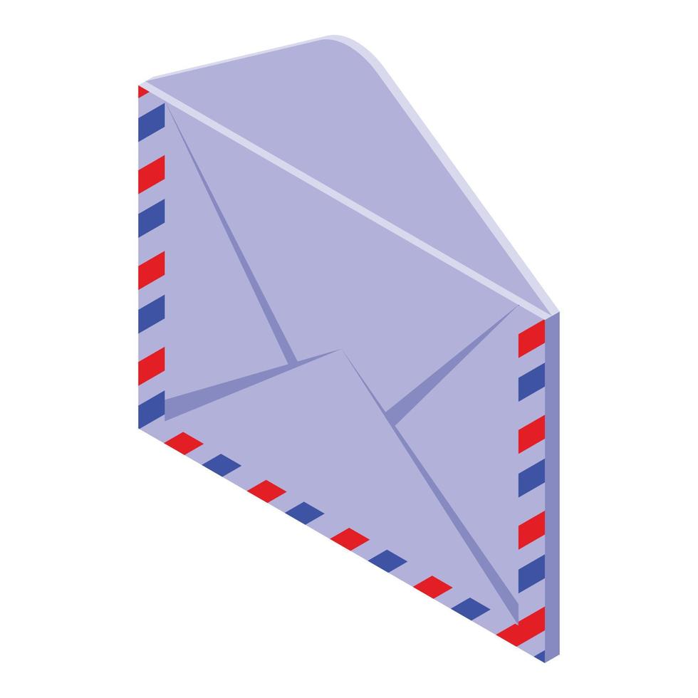 Classic envelope icon, isometric style vector