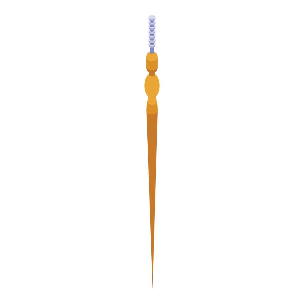 Food toothpick icon, isometric style vector