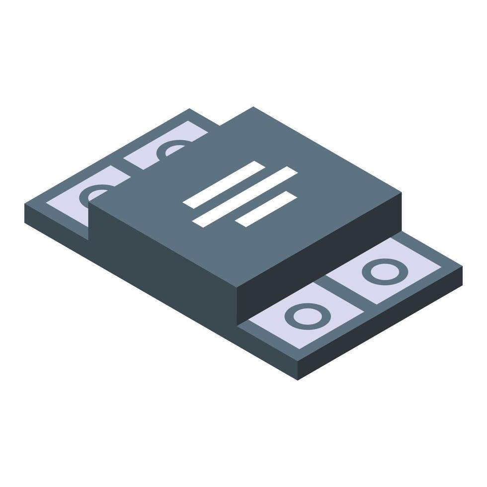 Voltage regulator protection icon, isometric style vector