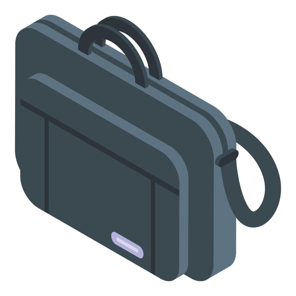 icono de bolsa de portátil de estilo, estilo isométrico vector