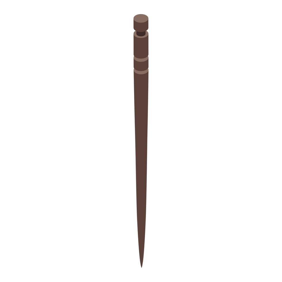 Toothpick clean icon, isometric style vector