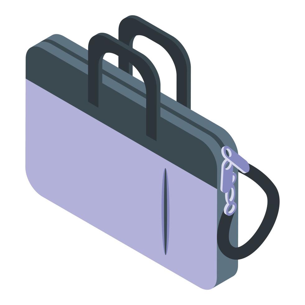 Laptop modern bag icon, isometric style vector