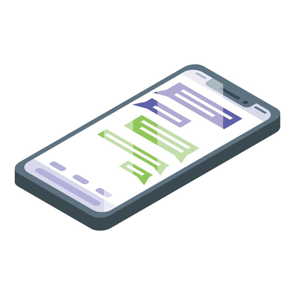 Smartphone agitation icon, isometric style vector