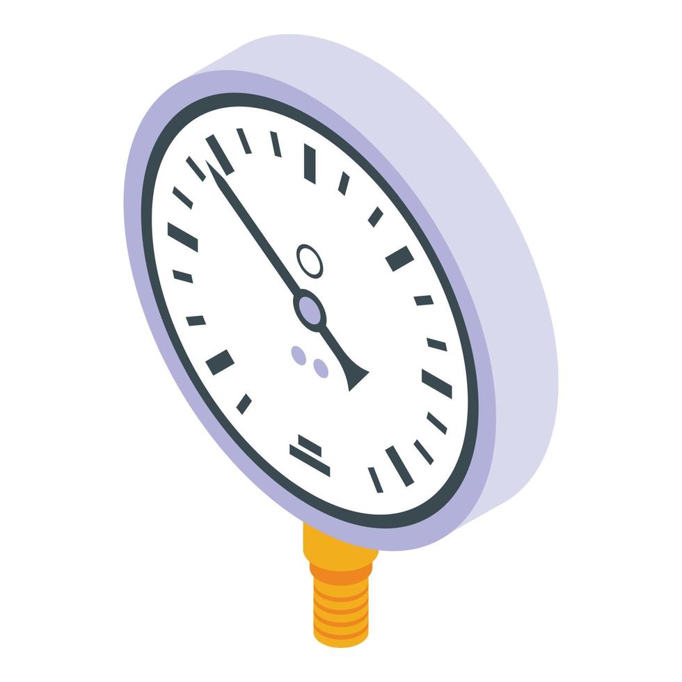 Gas manometer icon, isometric style vector
