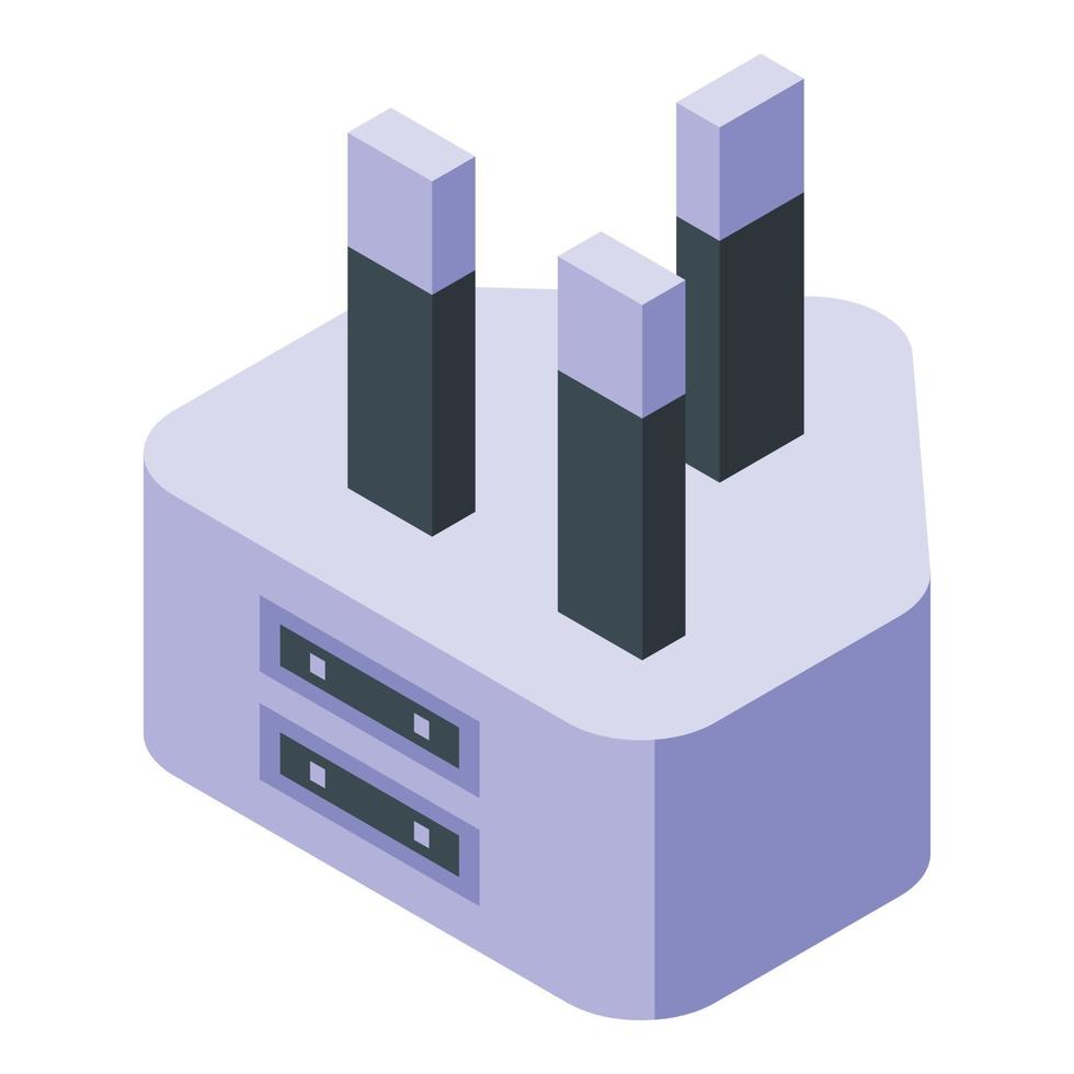 Charger icon, isometric style vector