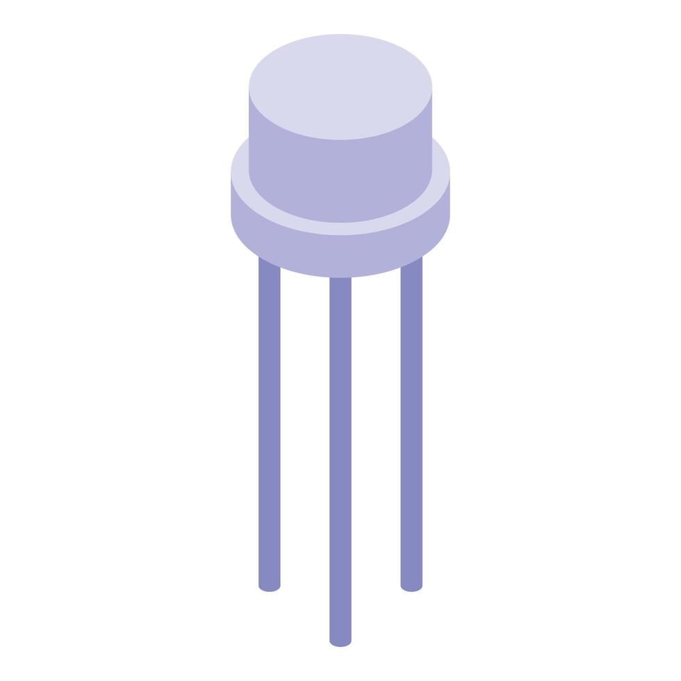 Voltage regulator transistor icon, isometric style vector