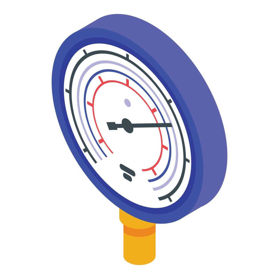 Manometer pressure icon, isometric style vector