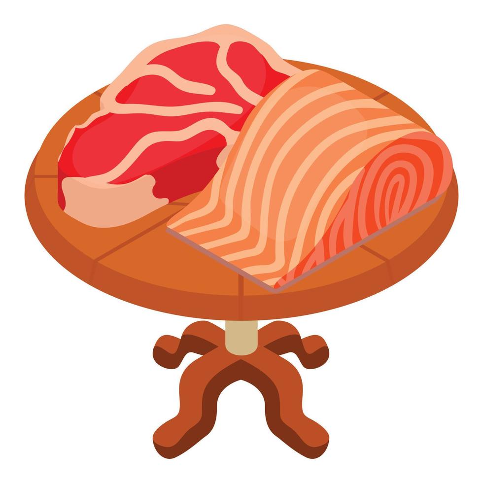 Protein food icon, isometric style vector