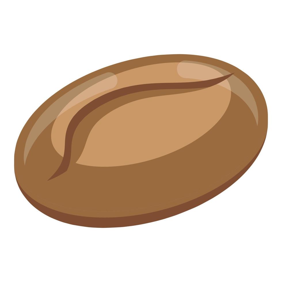 Coffee seed icon, isometric style vector