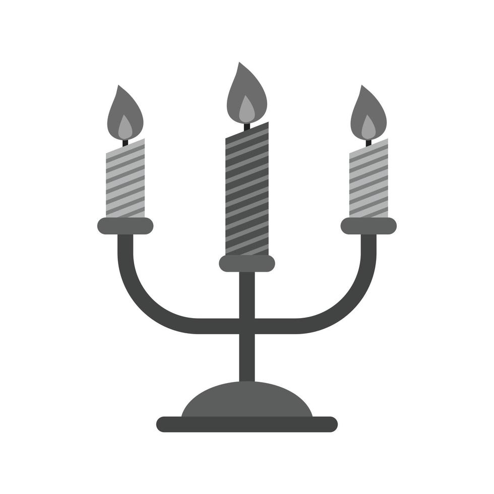 Candle Stand Flat Greyscale Icon vector