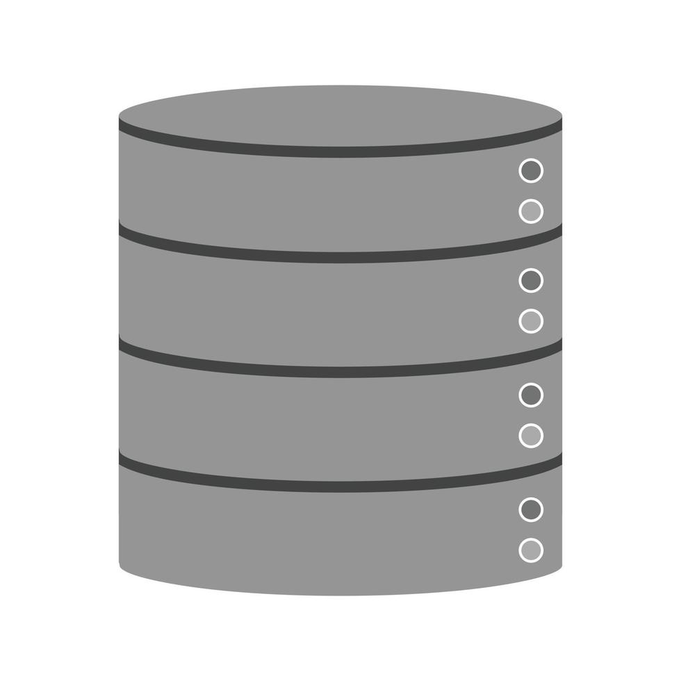 Data Center Flat Greyscale Icon vector