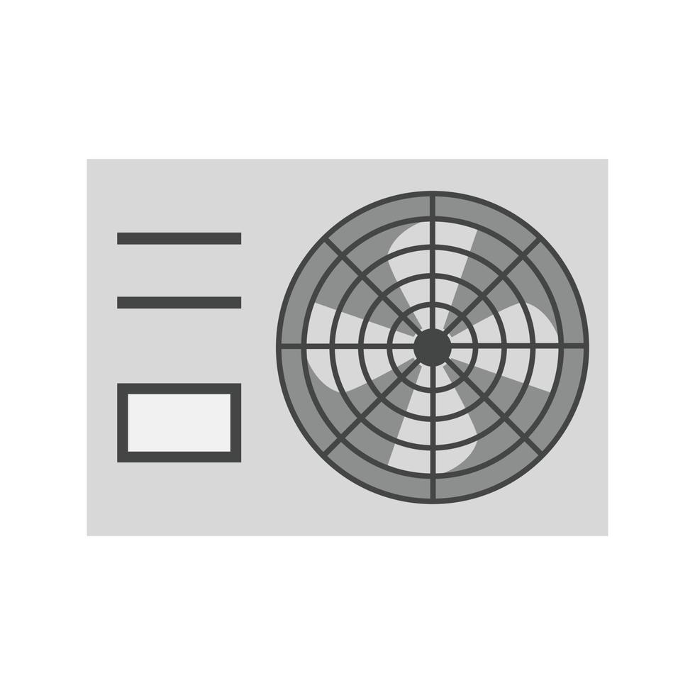 AC Outside Unit Flat Greyscale Icon vector