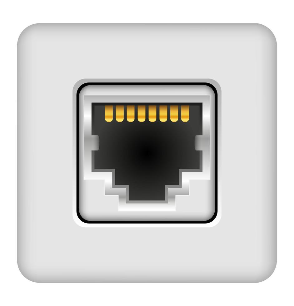 lan connector for internet transmission vector illustration isolated on white background