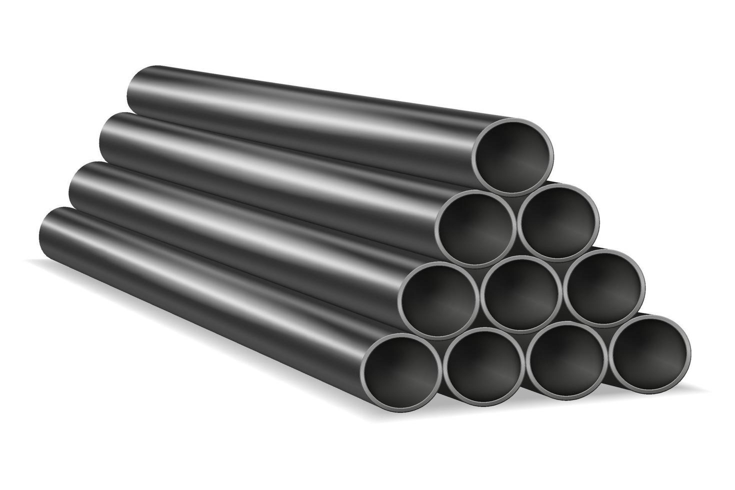 yellow metal pipes for gas pipeline vector illustration isolated on white background