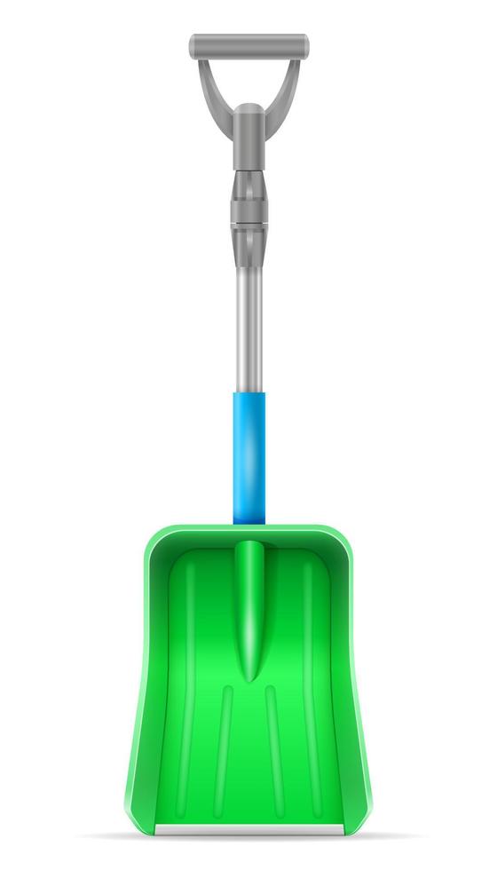 car snow shovel vector illustration isolated on white background