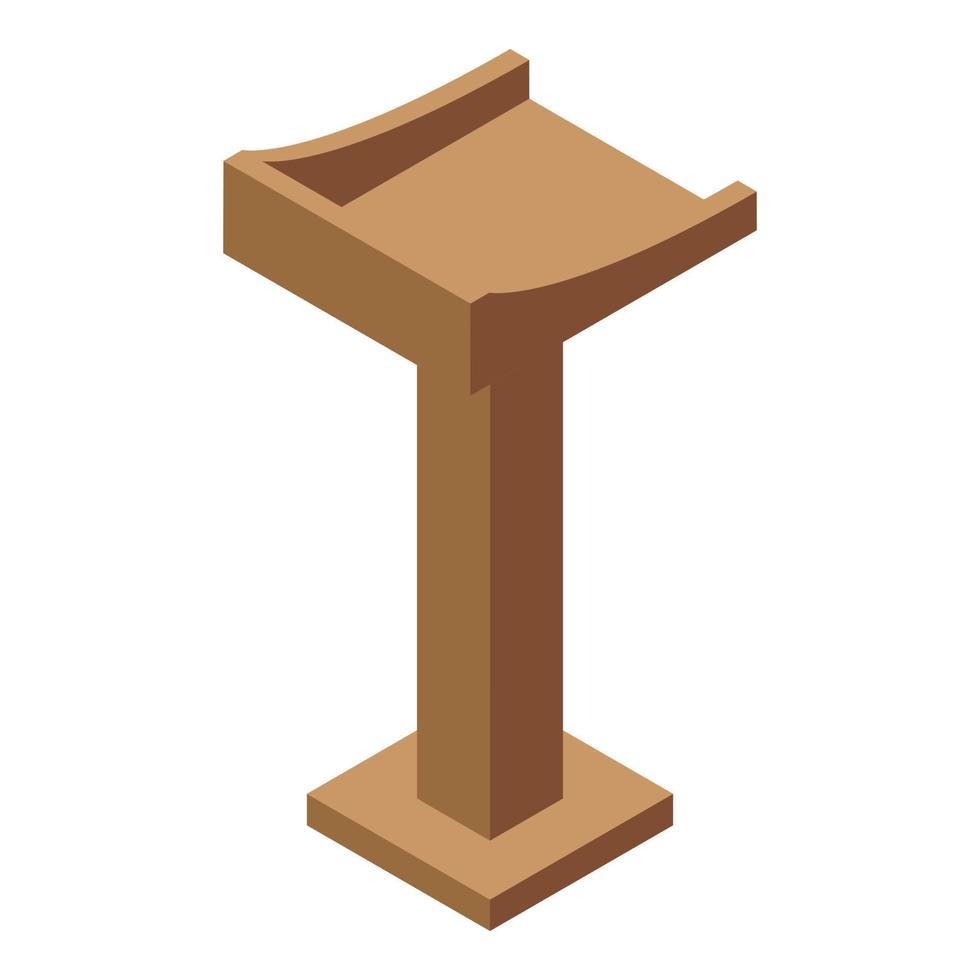 Speaker stand agitation icon, isometric style vector