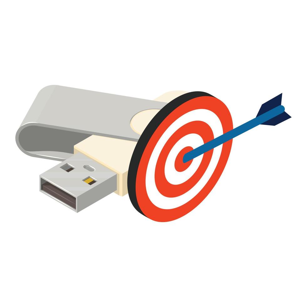 Usb connection icon, isometric style vector