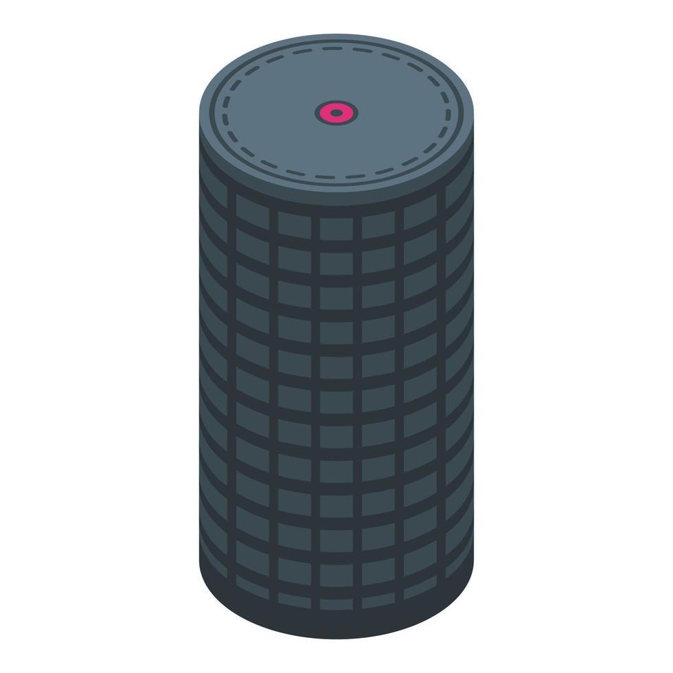 Playlist smart speaker icon, isometric style vector