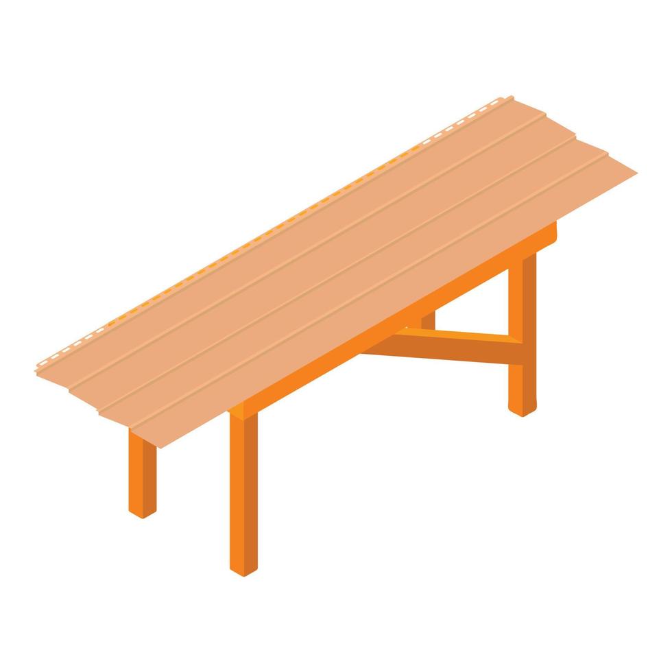 icono de mesa de taller, estilo isométrico vector