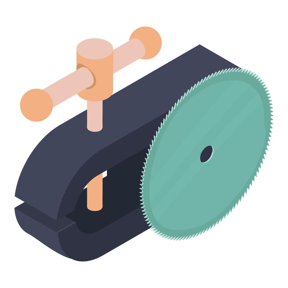 Turner equipment icon, isometric style vector