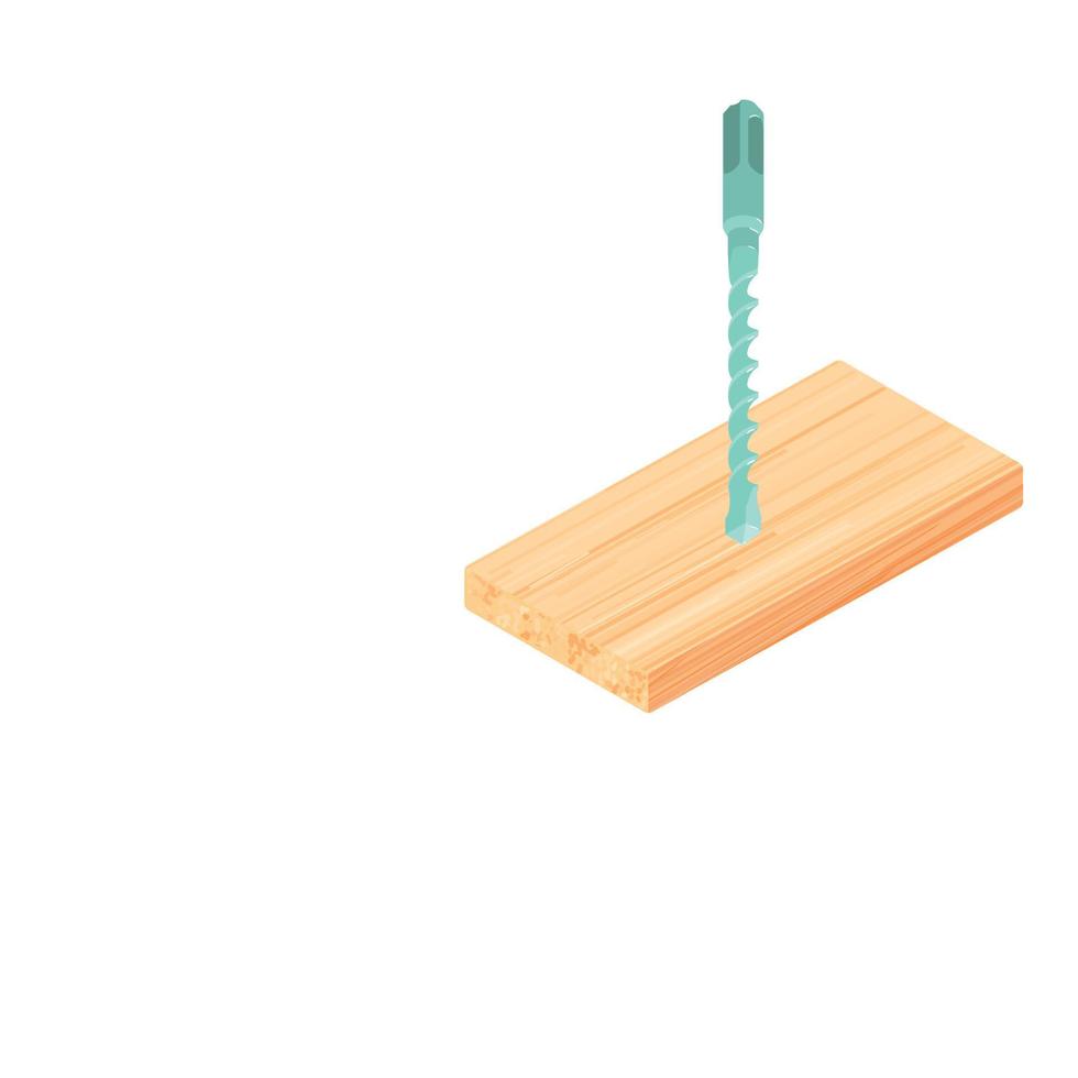 Hammer bit icon, isometric style vector