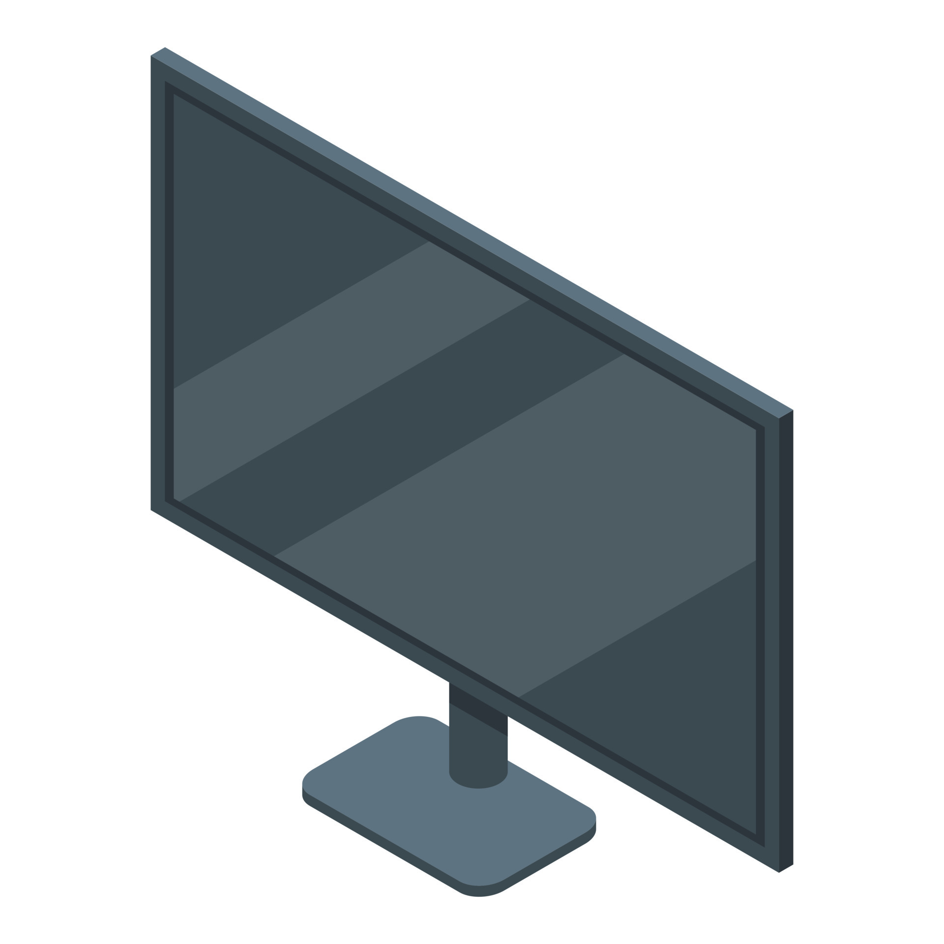 Multimedia screen monitor icon, isometric style 15654510 Vector Art at ...