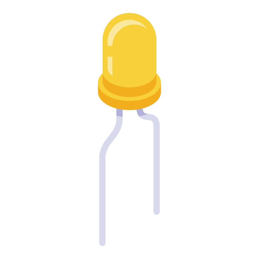 Diode capacitor icon, isometric style vector