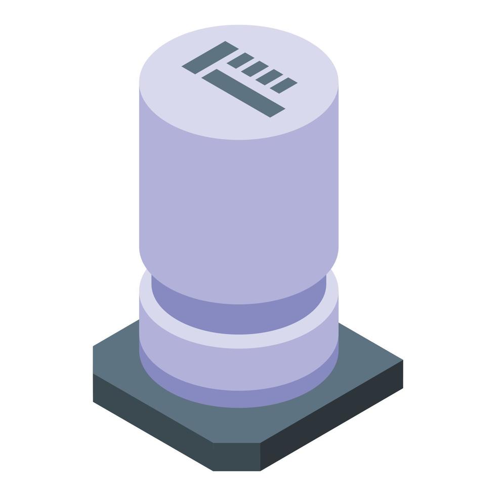 Element capacitor icon, isometric style vector