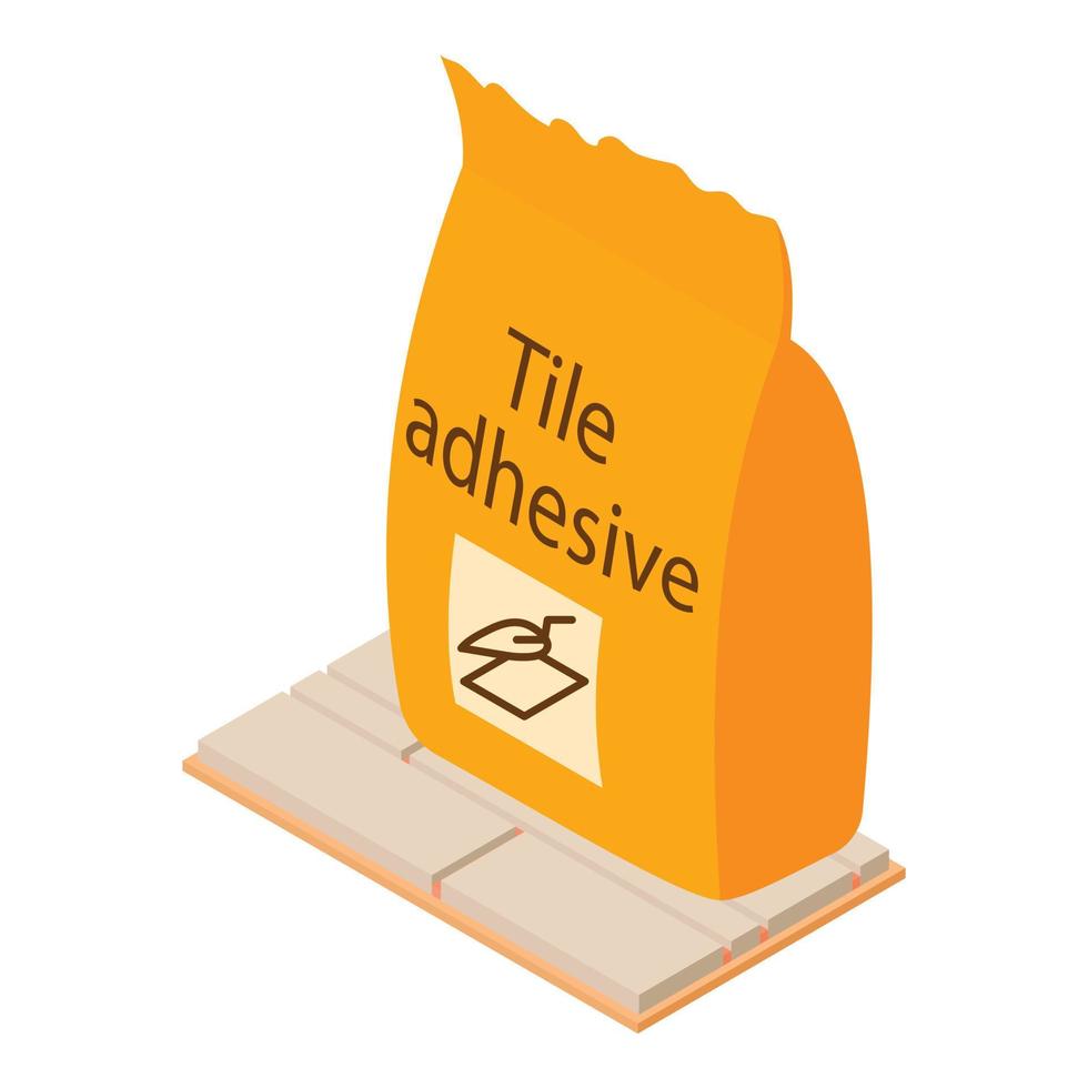 Laying tile icon, isometric style vector