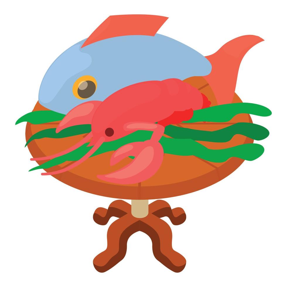 Sea food icon, isometric style vector