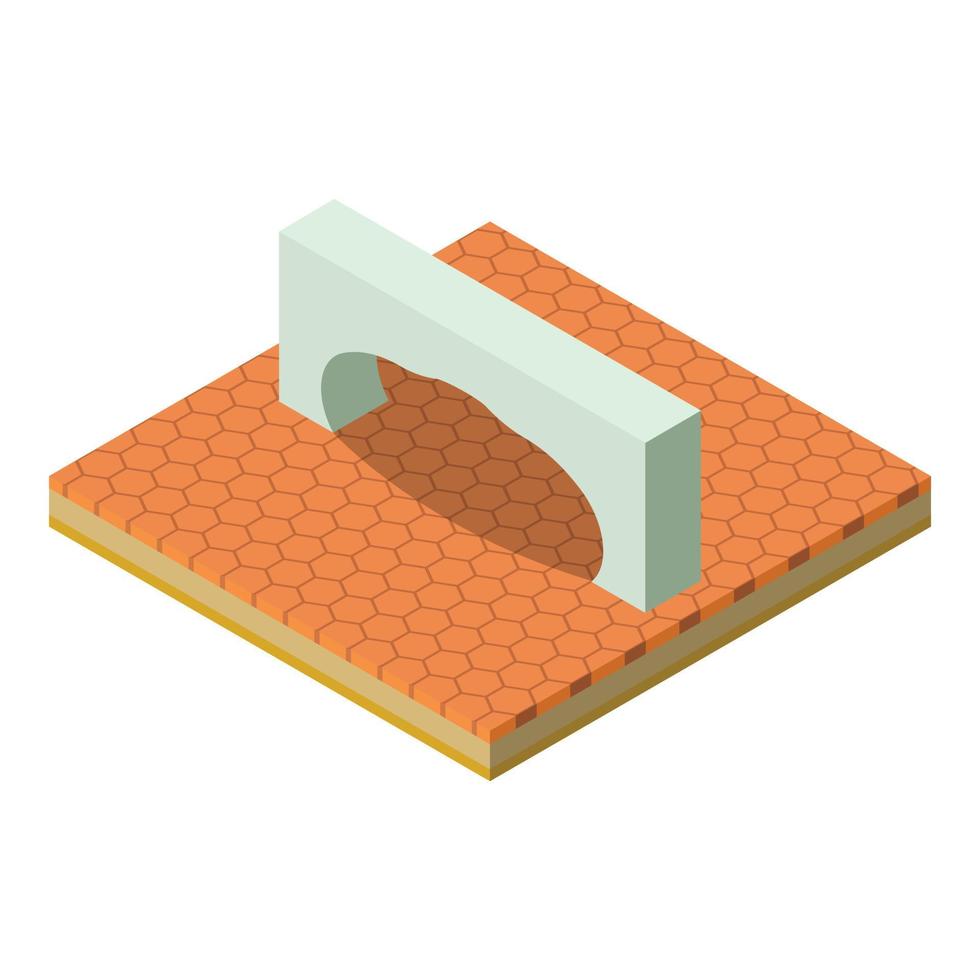 Arch icon, isometric style vector