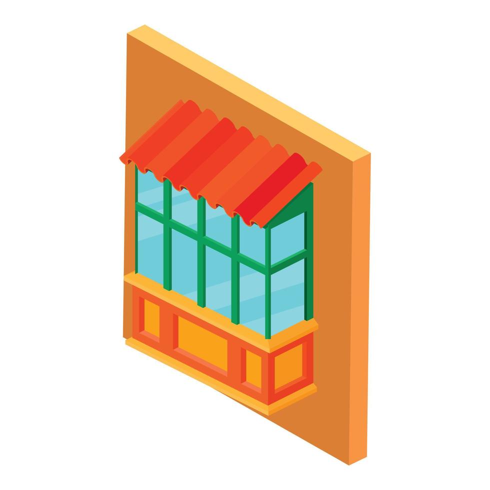 Soviet balcony icon, isometric style vector