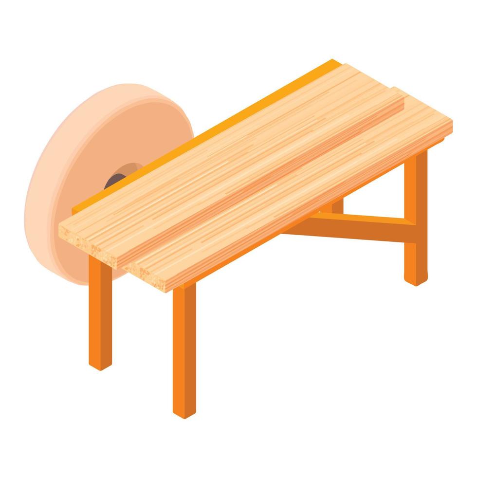 Workshop equipment icon, isometric style vector