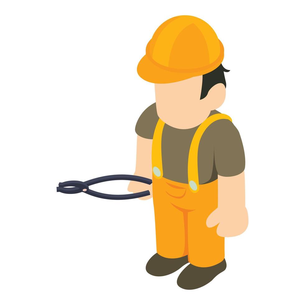 Repairman icon, isometric style vector