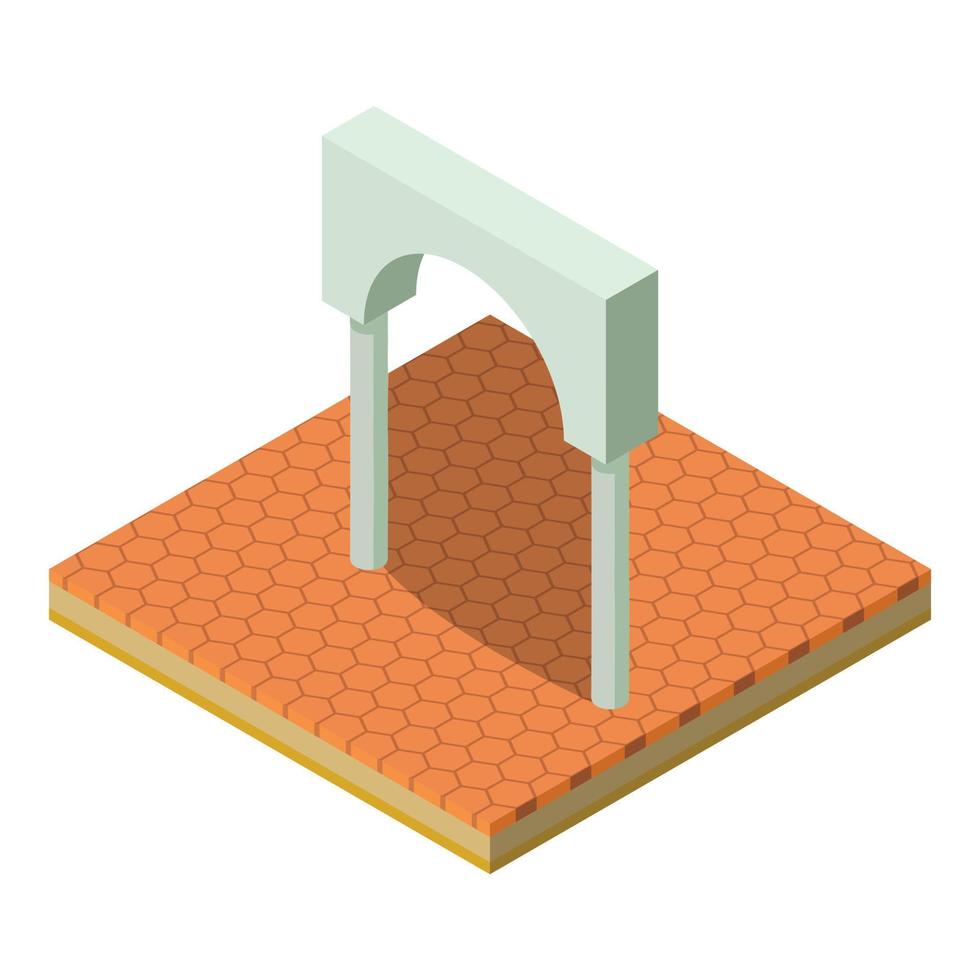 High arch icon, isometric style vector