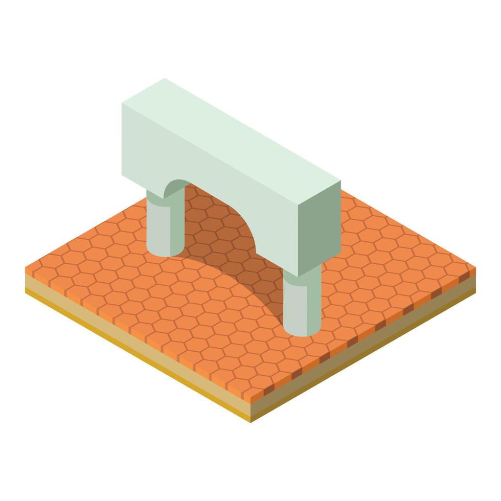 Greek arch icon, isometric style vector