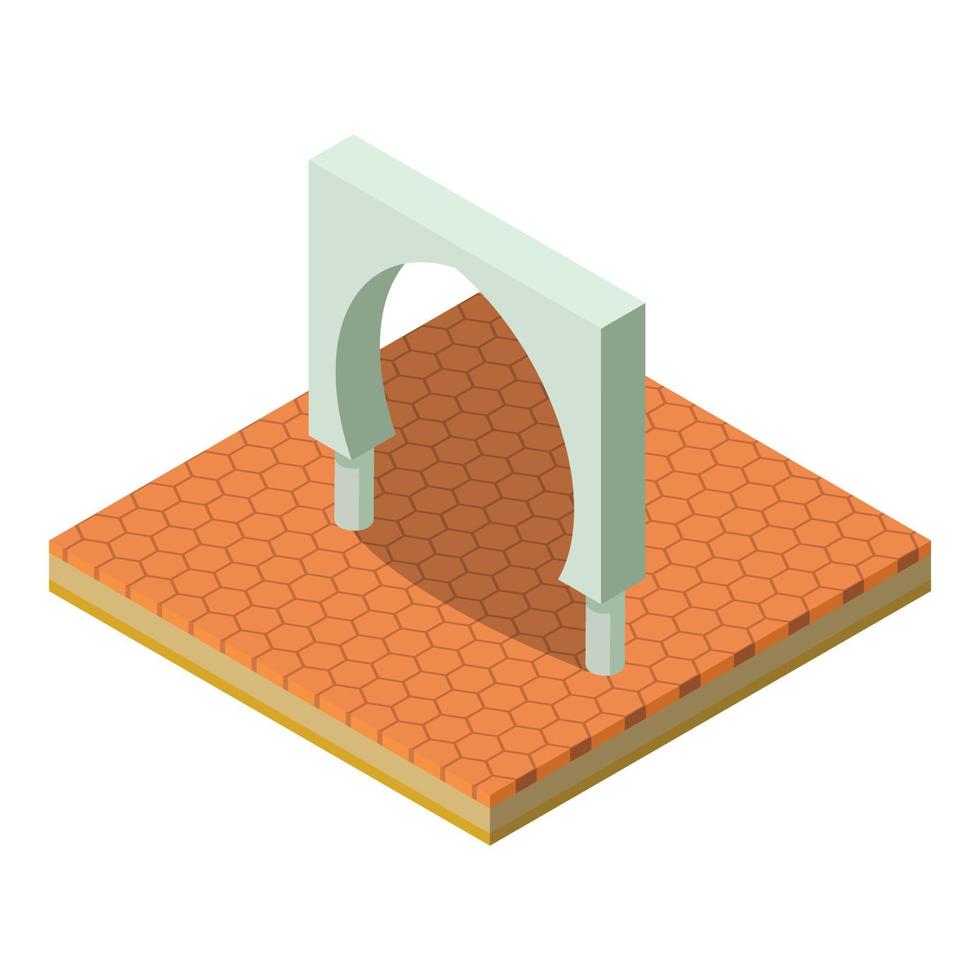 Classic arch icon, isometric style vector