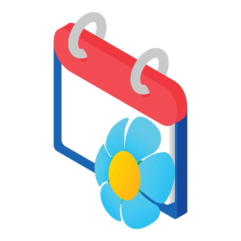 Summer calendar icon, isometric style 15654649 Vector Art at Vecteezy