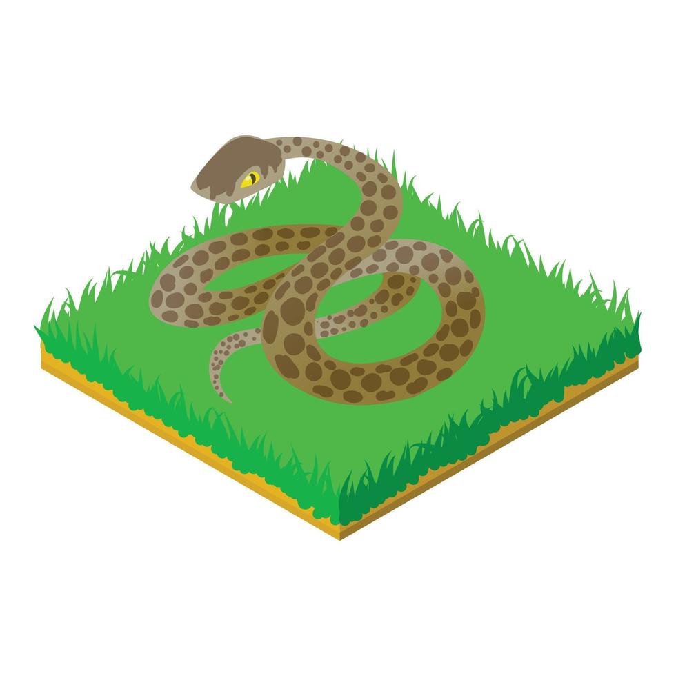 Anaconda icon, isometric style vector