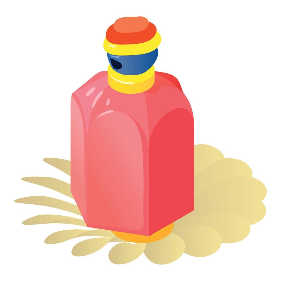 Luxury perfume icon, isometric style vector