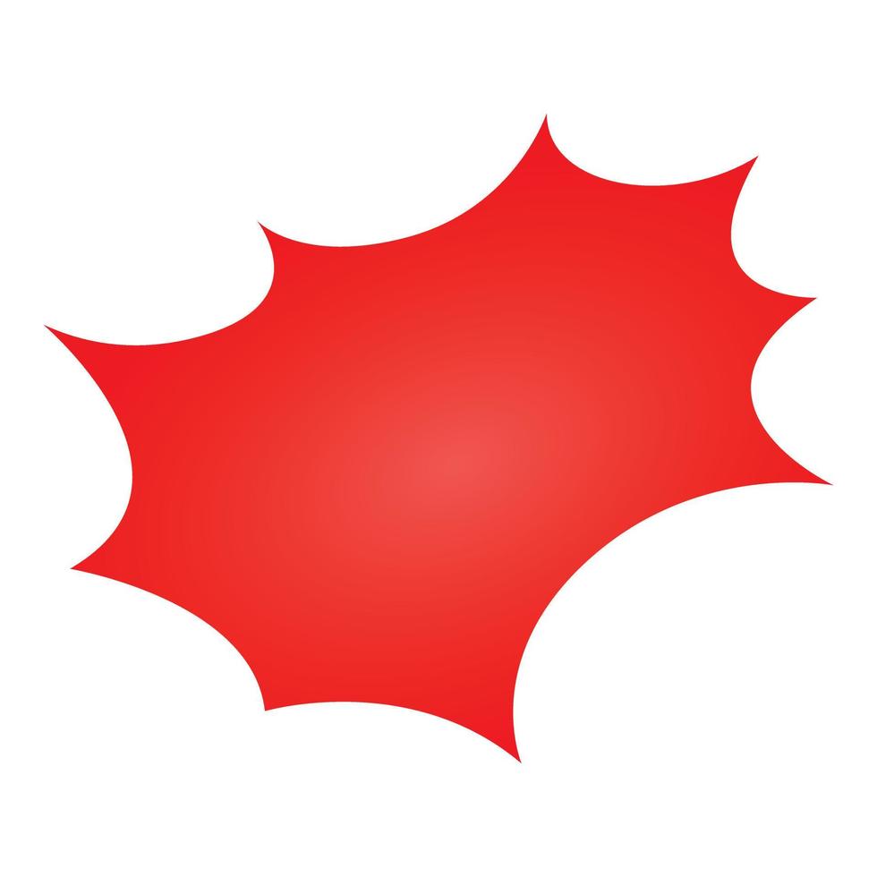 Red bursting icon, isometric style vector