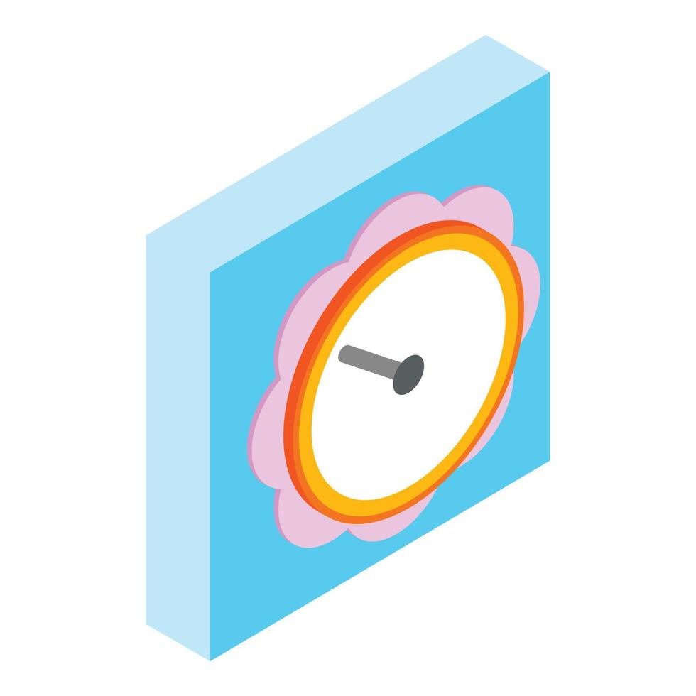 Children clock icon, isometric style vector