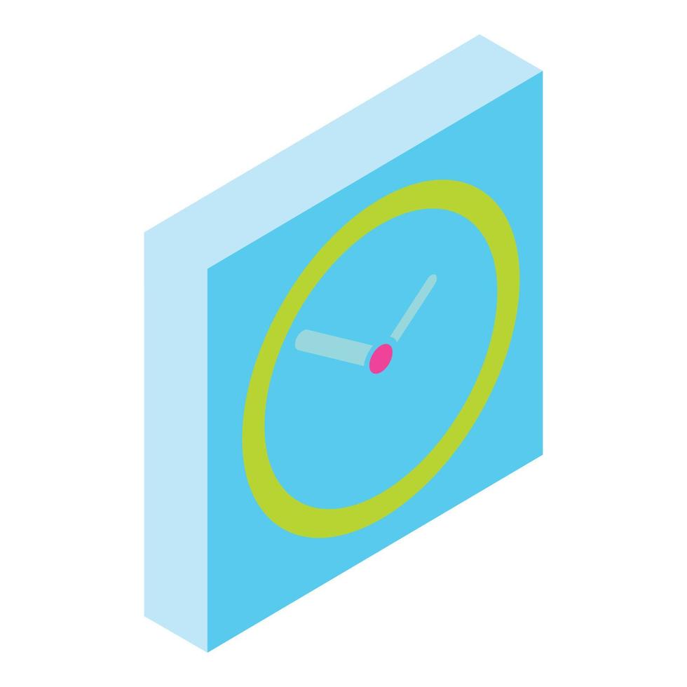 icono de reloj de tiempo, estilo isométrico vector