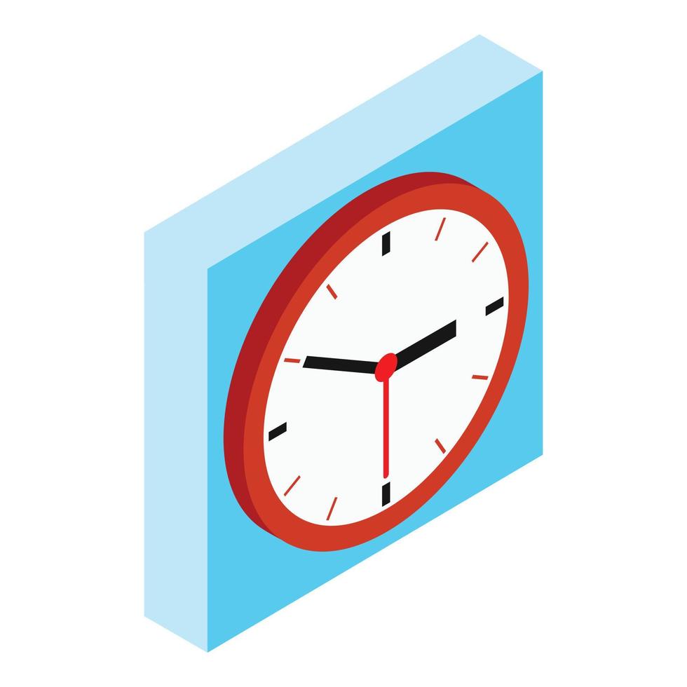 Brown clock icon, isometric style vector