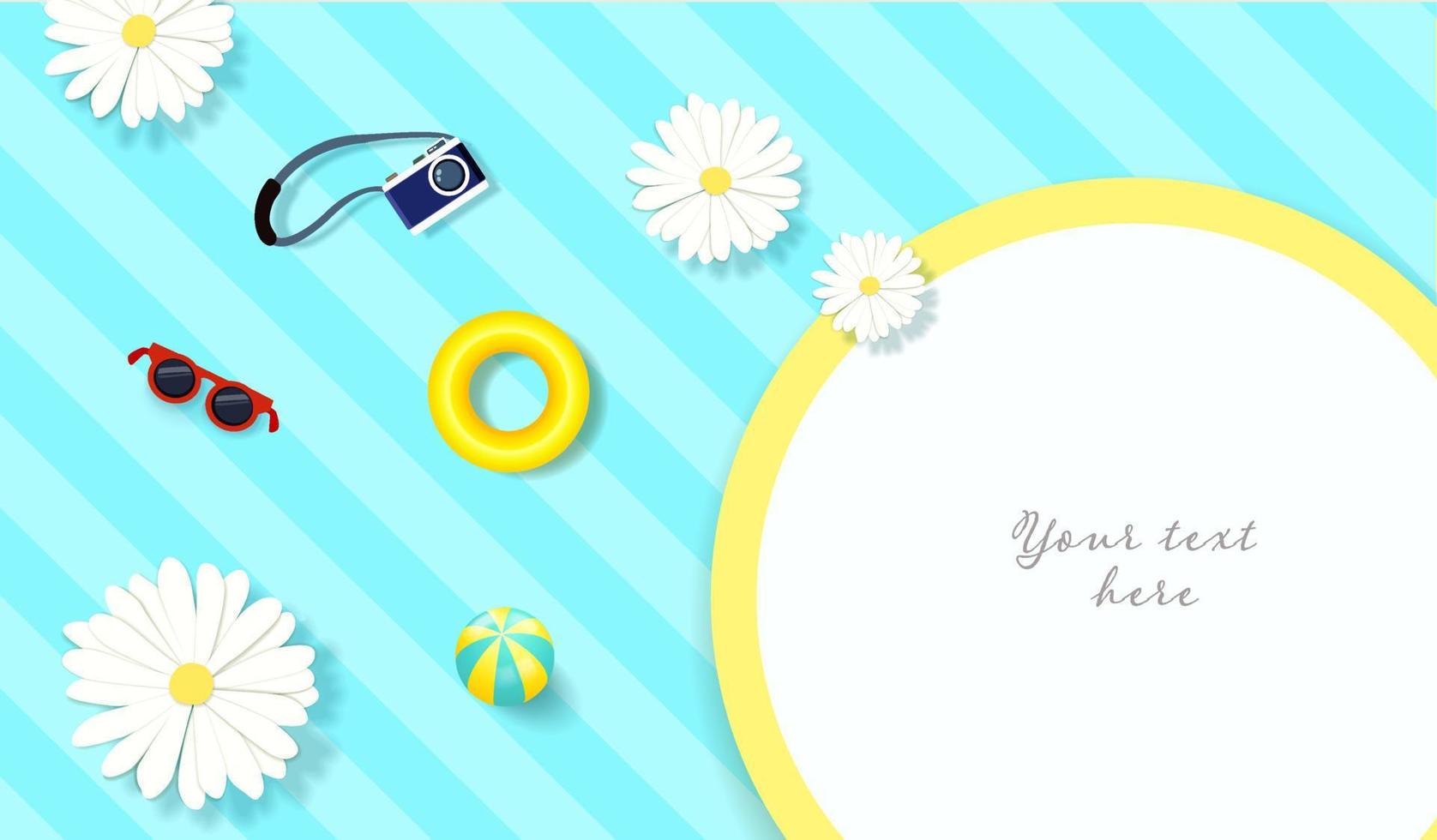 Vector summer time Holiday background, Design template for display or showcase.