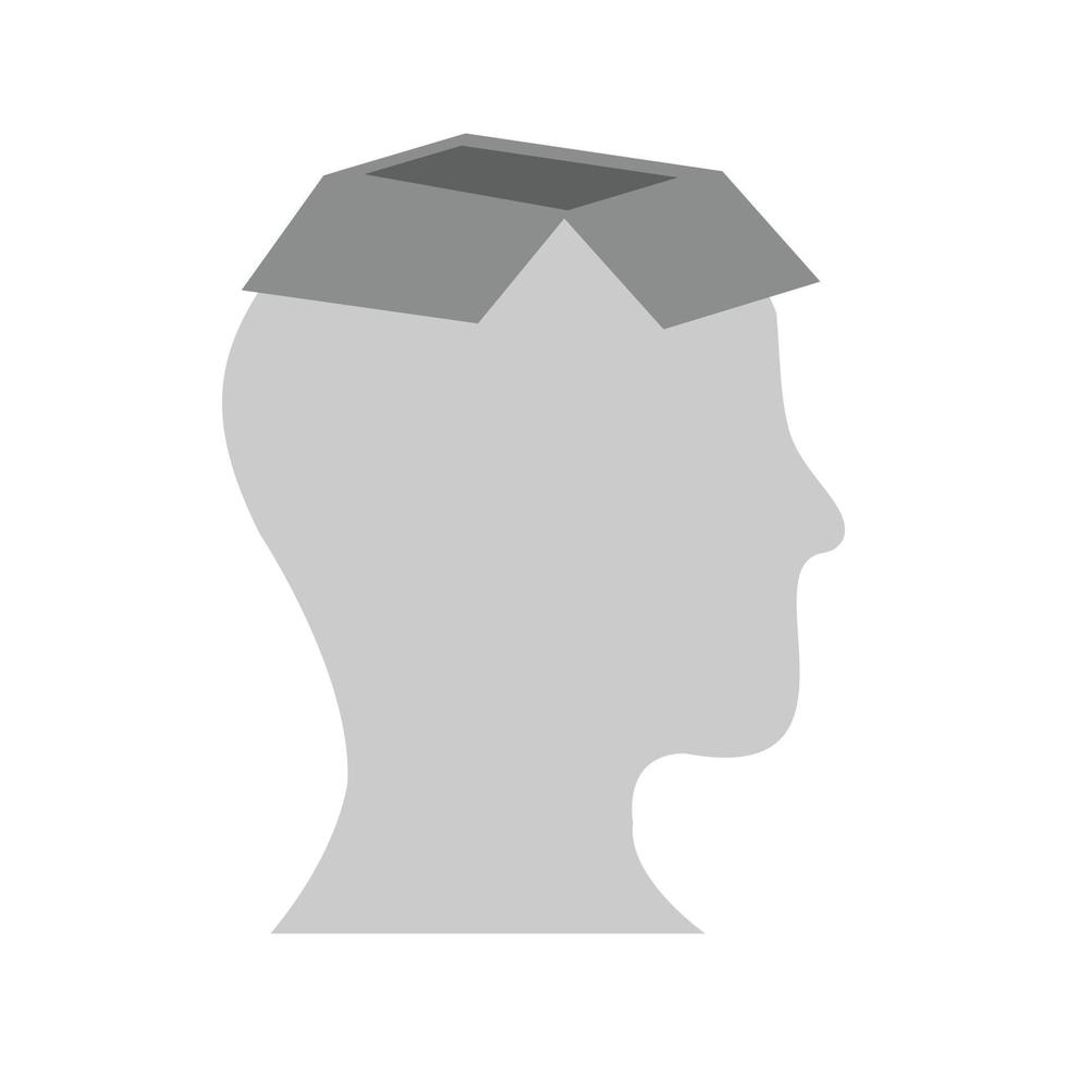 Knowledge Extraction Flat Greyscale Icon vector